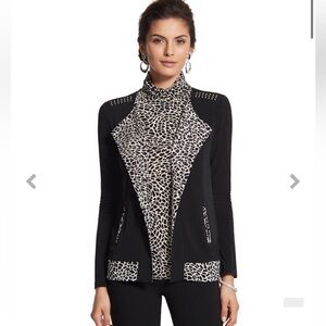 Chico’s Moto Animal Studded Jacket